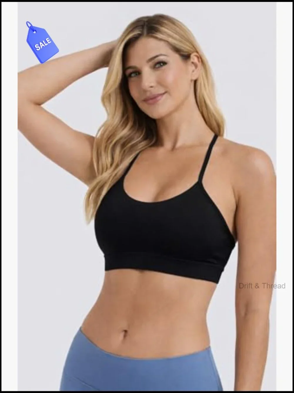 Y Back Sports Bra Padded Racerback Spaghetti Strap Light Support Yoga Bralette